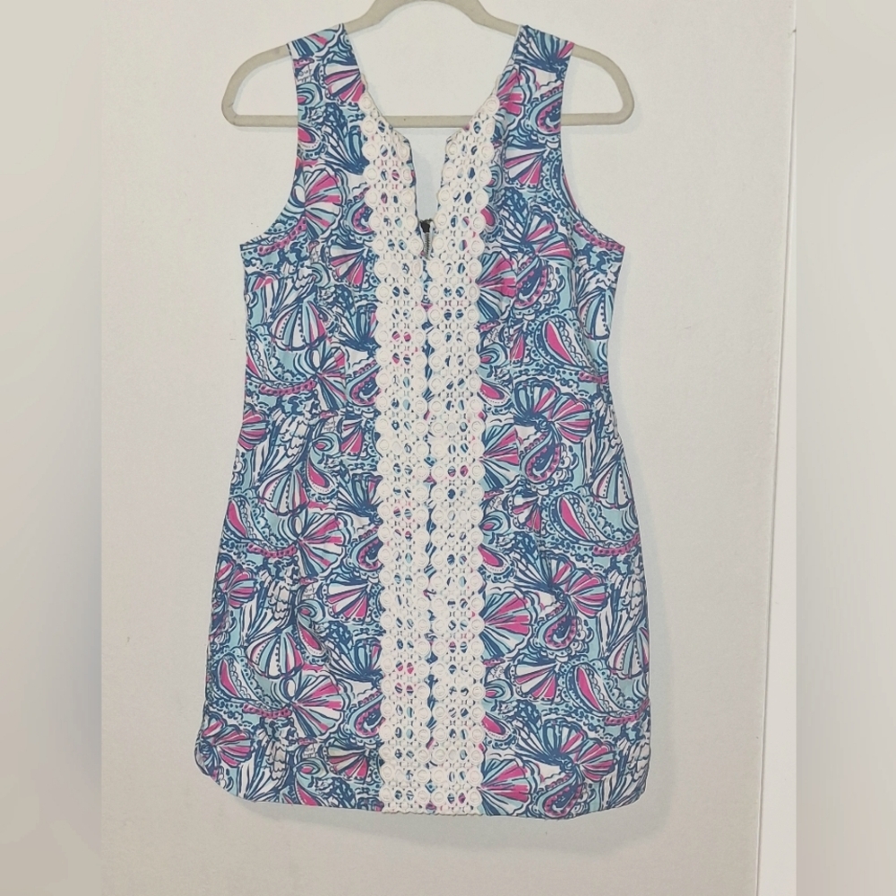 Lily Pulitzer Vibrant Blue and Pink Sleeveless Dress size 14